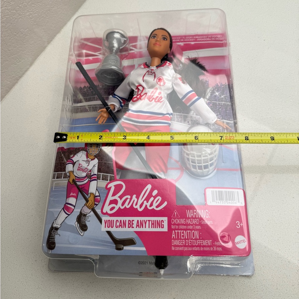 Barbie Doll Hockey Player You Can Be Anything Ice Hockey Winter Sports - Picture 6 of 7